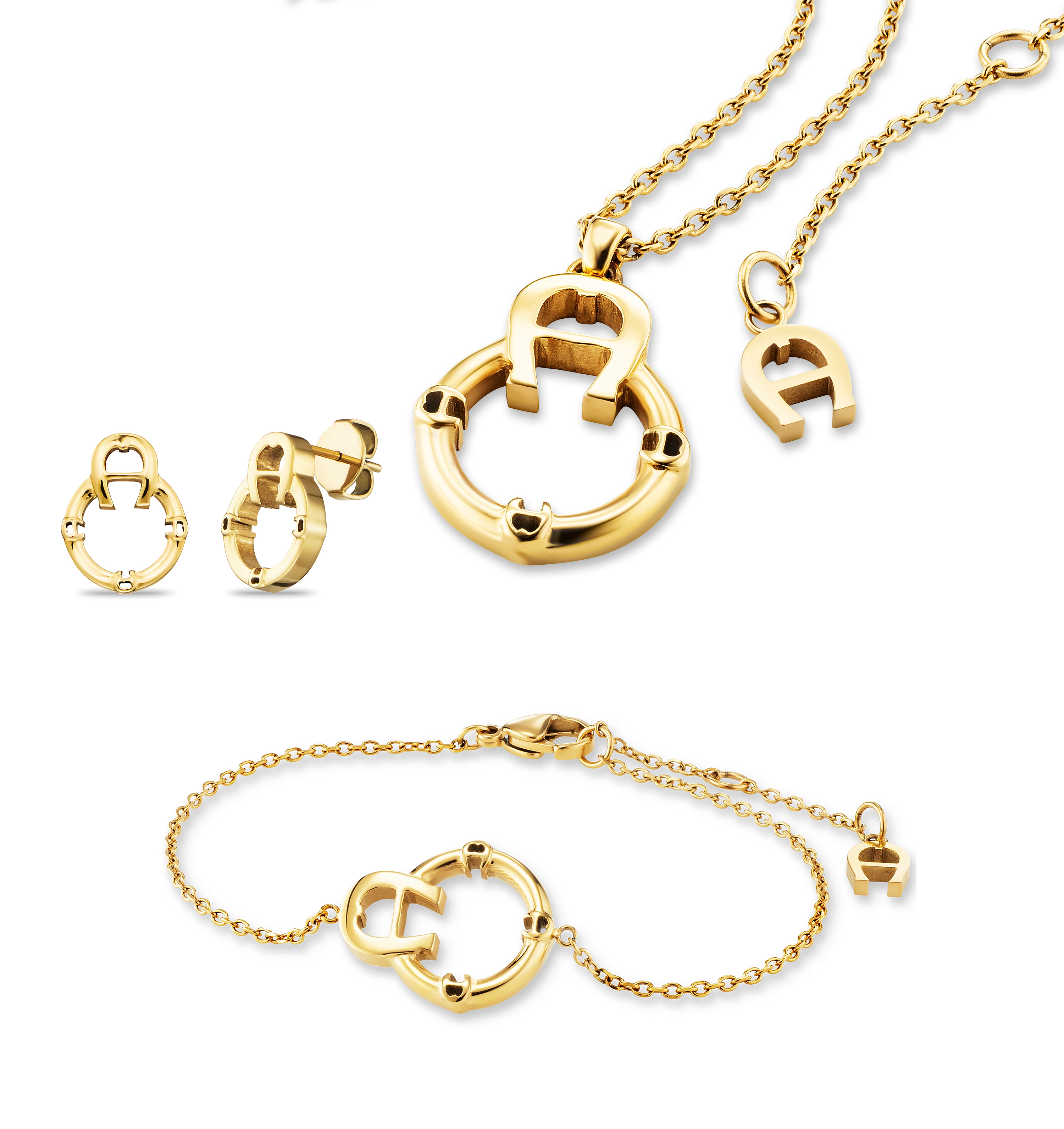 Aigner NICOLETTA Set aus Kette Armband und Ohrring gold