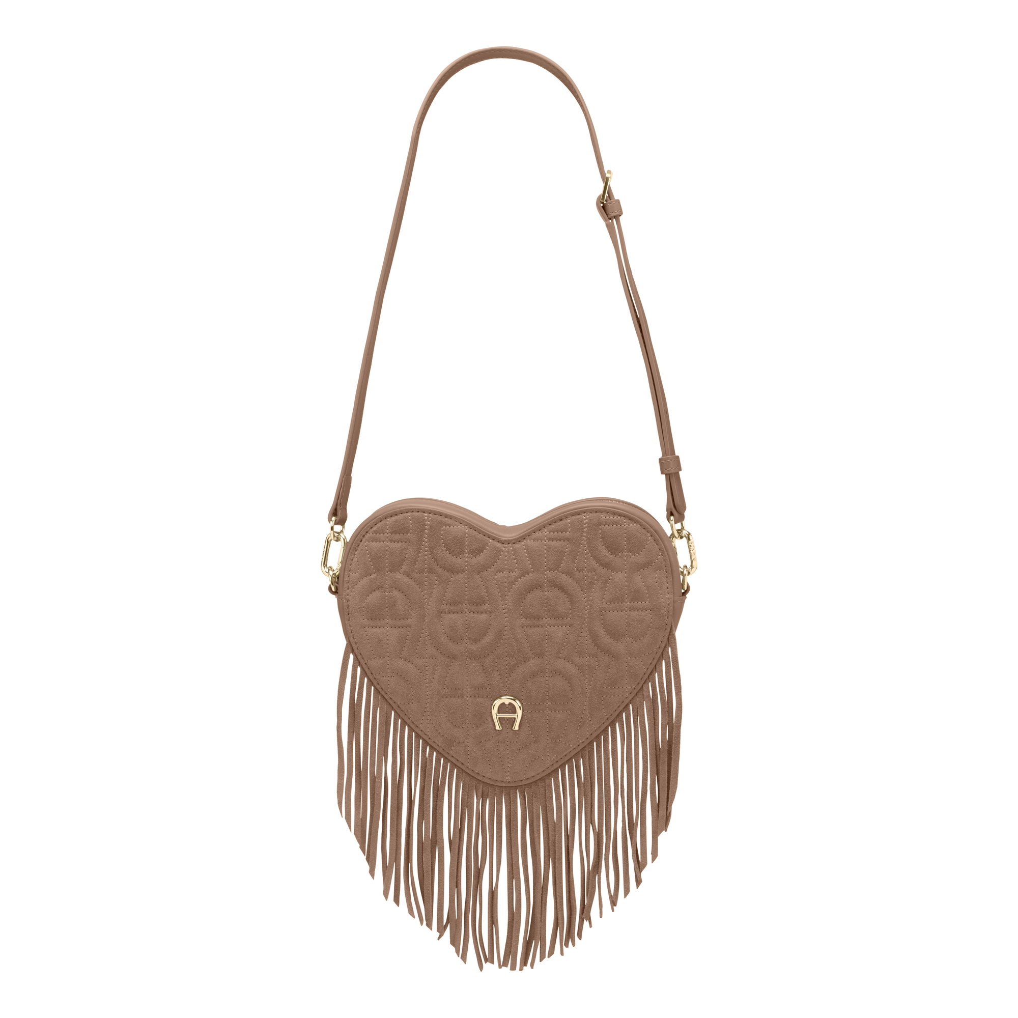 Heart Pouch Frangia Oat Beige - Bags - Women - Aigner