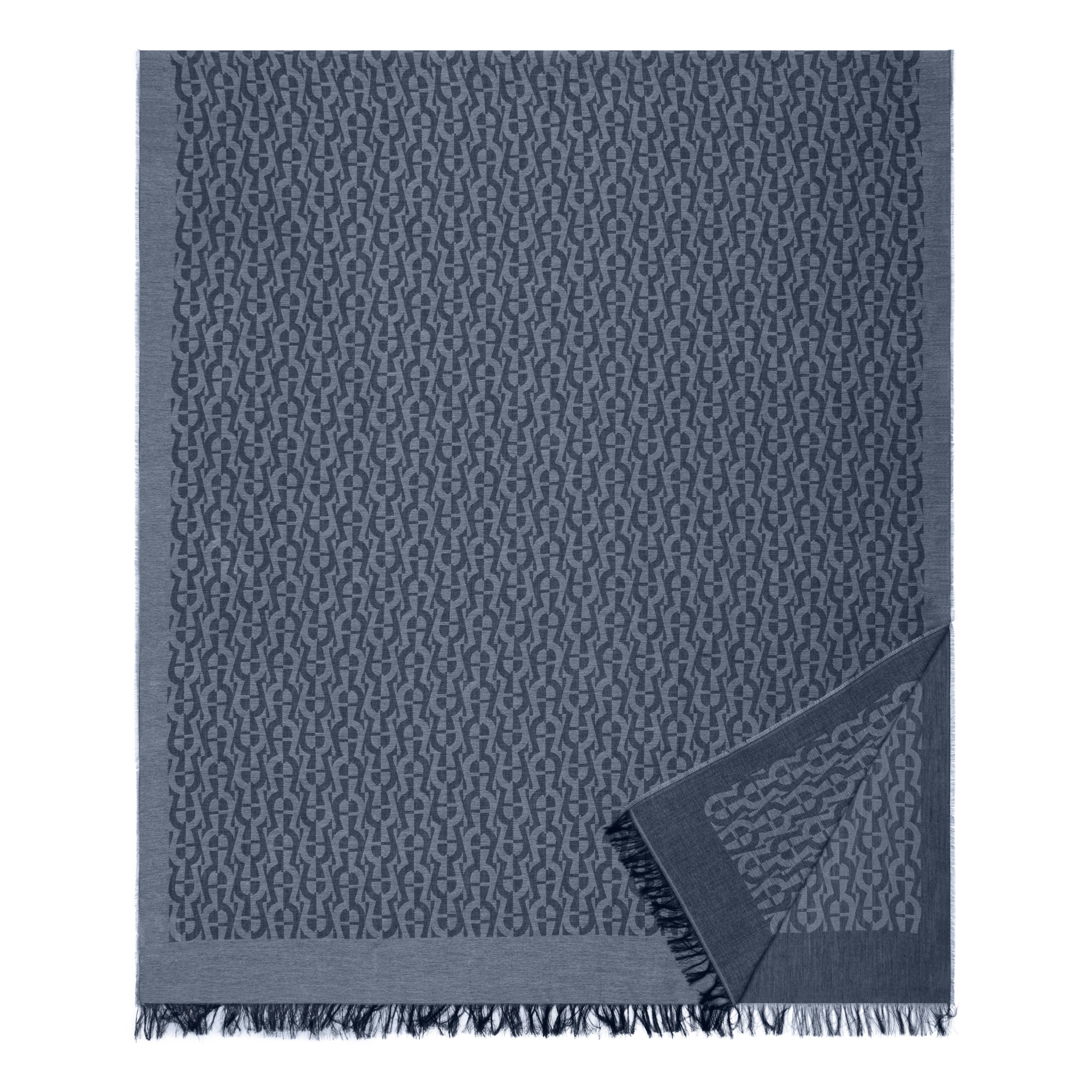 Aigner Logo Schal blau